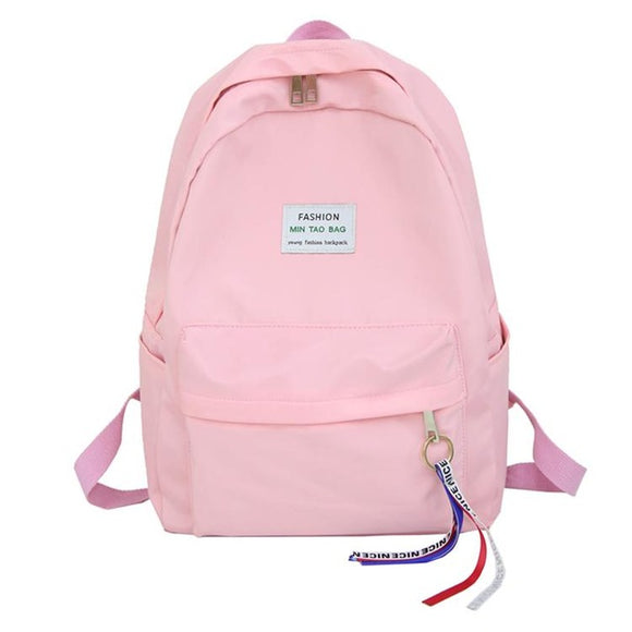 Women Solid Color Backpack
